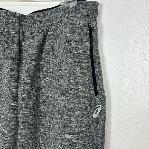 ASICS Dark Grey Heather Elastic Waistband Sweatpants Joggers Size L - Picture 3 of 8